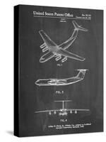 PP944-Chalkboard Lockheed C-130 Hercules Airplane Patent Poster-Cole Borders-Stretched Canvas