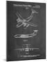 PP944-Chalkboard Lockheed C-130 Hercules Airplane Patent Poster-Cole Borders-Mounted Giclee Print