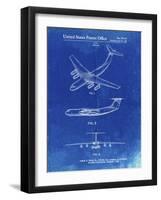 PP944-Faded Blueprint Lockheed C-130 Hercules Airplane Patent Poster-Cole Borders-Framed Giclee Print