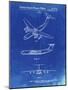 PP944-Faded Blueprint Lockheed C-130 Hercules Airplane Patent Poster-Cole Borders-Mounted Giclee Print