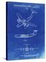 PP944-Faded Blueprint Lockheed C-130 Hercules Airplane Patent Poster-Cole Borders-Stretched Canvas