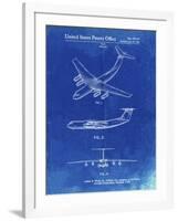 PP944-Faded Blueprint Lockheed C-130 Hercules Airplane Patent Poster-Cole Borders-Framed Giclee Print