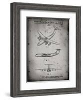 PP944-Faded Grey Lockheed C-130 Hercules Airplane Patent Poster-Cole Borders-Framed Giclee Print