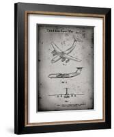 PP944-Faded Grey Lockheed C-130 Hercules Airplane Patent Poster-Cole Borders-Framed Giclee Print