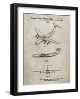 PP944-Sandstone Lockheed C-130 Hercules Airplane Patent Poster-Cole Borders-Framed Giclee Print