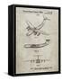 PP944-Sandstone Lockheed C-130 Hercules Airplane Patent Poster-Cole Borders-Framed Stretched Canvas