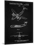 PP944-Vintage Black Lockheed C-130 Hercules Airplane Patent Poster-Cole Borders-Mounted Giclee Print