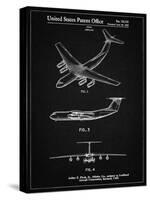 PP944-Vintage Black Lockheed C-130 Hercules Airplane Patent Poster-Cole Borders-Stretched Canvas