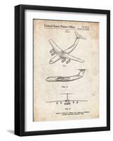 PP944-Vintage Parchment Lockheed C-130 Hercules Airplane Patent Poster-Cole Borders-Framed Giclee Print