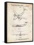 PP944-Vintage Parchment Lockheed C-130 Hercules Airplane Patent Poster-Cole Borders-Framed Stretched Canvas