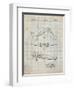 PP945-Antique Grid Parchment Lockheed Electra Airplane Patent Poster-Cole Borders-Framed Giclee Print