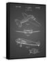 PP945-Black Grid Lockheed Electra Airplane Patent Poster-Cole Borders-Framed Stretched Canvas