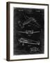 PP945-Black Grunge Lockheed Electra Airplane Patent Poster-Cole Borders-Framed Giclee Print