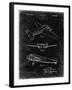 PP945-Black Grunge Lockheed Electra Airplane Patent Poster-Cole Borders-Framed Giclee Print