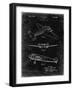 PP945-Black Grunge Lockheed Electra Airplane Patent Poster-Cole Borders-Framed Giclee Print