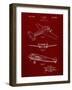 PP945-Burgundy Lockheed Electra Airplane Patent Poster-Cole Borders-Framed Giclee Print