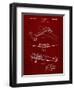 PP945-Burgundy Lockheed Electra Airplane Patent Poster-Cole Borders-Framed Giclee Print