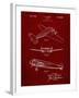 PP945-Burgundy Lockheed Electra Airplane Patent Poster-Cole Borders-Framed Giclee Print