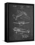 PP945-Chalkboard Lockheed Electra Airplane Patent Poster-Cole Borders-Framed Stretched Canvas