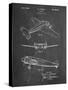 PP945-Chalkboard Lockheed Electra Airplane Patent Poster-Cole Borders-Stretched Canvas