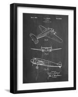 PP945-Chalkboard Lockheed Electra Airplane Patent Poster-Cole Borders-Framed Giclee Print