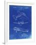 PP945-Faded Blueprint Lockheed Electra Airplane Patent Poster-Cole Borders-Framed Giclee Print