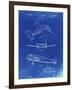 PP945-Faded Blueprint Lockheed Electra Airplane Patent Poster-Cole Borders-Framed Giclee Print