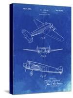 PP945-Faded Blueprint Lockheed Electra Airplane Patent Poster-Cole Borders-Stretched Canvas