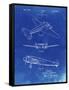 PP945-Faded Blueprint Lockheed Electra Airplane Patent Poster-Cole Borders-Framed Stretched Canvas