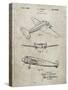 PP945-Sandstone Lockheed Electra Airplane Patent Poster-Cole Borders-Stretched Canvas