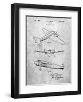 PP945-Slate Lockheed Electra Airplane Patent Poster-Cole Borders-Framed Giclee Print