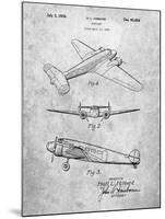 PP945-Slate Lockheed Electra Airplane Patent Poster-Cole Borders-Mounted Giclee Print