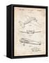 PP945-Vintage Parchment Lockheed Electra Airplane Patent Poster-Cole Borders-Framed Stretched Canvas