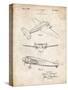 PP945-Vintage Parchment Lockheed Electra Airplane Patent Poster-Cole Borders-Stretched Canvas