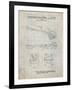 PP946-Antique Grid Parchment Lockheed Ford Truck and Trailer Patent Poster-Cole Borders-Framed Giclee Print