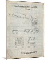 PP946-Antique Grid Parchment Lockheed Ford Truck and Trailer Patent Poster-Cole Borders-Mounted Giclee Print