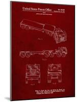 PP946-Burgundy Lockheed Ford Truck and Trailer Patent Poster-Cole Borders-Mounted Giclee Print