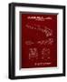 PP946-Burgundy Lockheed Ford Truck and Trailer Patent Poster-Cole Borders-Framed Giclee Print