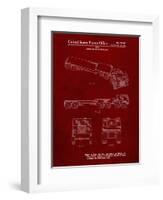 PP946-Burgundy Lockheed Ford Truck and Trailer Patent Poster-Cole Borders-Framed Giclee Print
