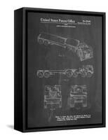 PP946-Chalkboard Lockheed Ford Truck and Trailer Patent Poster-Cole Borders-Framed Stretched Canvas