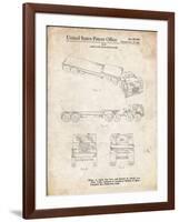 PP946-Vintage Parchment Lockheed Ford Truck and Trailer Patent Poster-Cole Borders-Framed Giclee Print