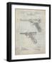 PP947-Antique Grid Parchment Luger Pistol Patent Poster-Cole Borders-Framed Giclee Print