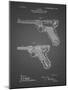 PP947-Black Grid Luger Pistol Patent Poster-Cole Borders-Mounted Giclee Print