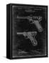 PP947-Black Grunge Luger Pistol Patent Poster-Cole Borders-Framed Stretched Canvas