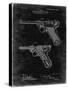 PP947-Black Grunge Luger Pistol Patent Poster-Cole Borders-Stretched Canvas