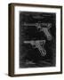 PP947-Black Grunge Luger Pistol Patent Poster-Cole Borders-Framed Giclee Print