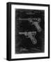 PP947-Black Grunge Luger Pistol Patent Poster-Cole Borders-Framed Giclee Print