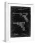 PP947-Black Grunge Luger Pistol Patent Poster-Cole Borders-Framed Giclee Print