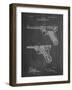 PP947-Chalkboard Luger Pistol Patent Poster-Cole Borders-Framed Giclee Print