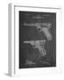 PP947-Chalkboard Luger Pistol Patent Poster-Cole Borders-Framed Giclee Print